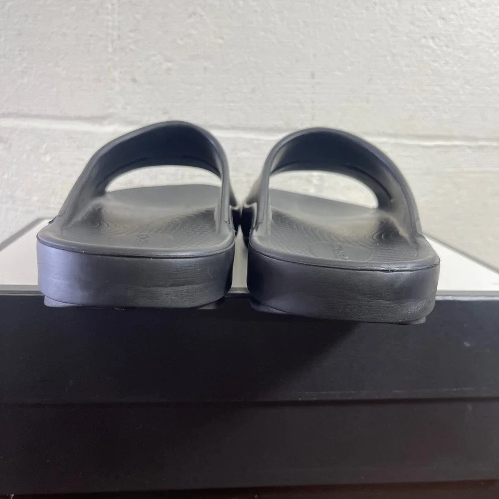 OOFOS OOahh Black Recovery Sport‎ Sandals Slide Slip On Men's 10 Women's 12
